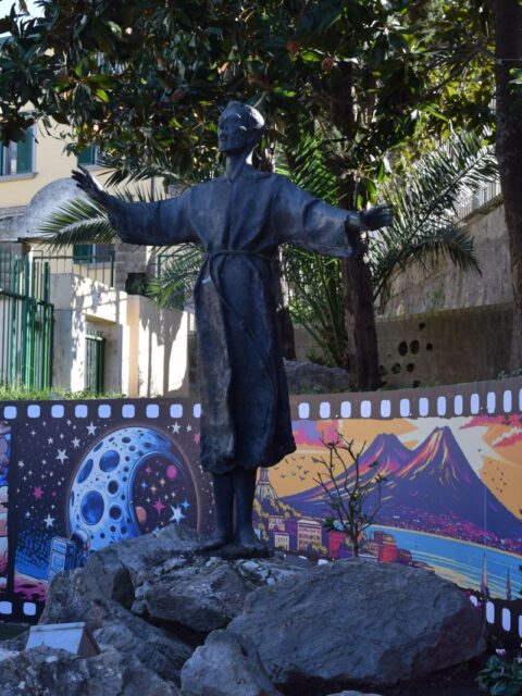 Il murales del Pacioli con il «Cantico delle Creature» di Francesco d’Assisi